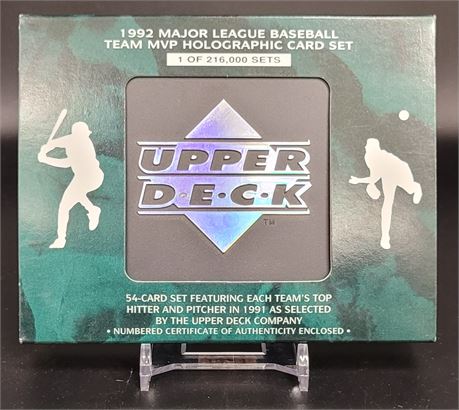 1992 UPPER DECK BASEBALL HOLOGRAM TEAM MVP 54 CARD SET