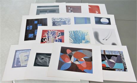 1965 Herbert Bayer Complete Box Set of 14 Lithograph Art Prints