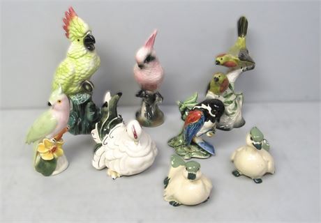 Ceramic Bird Lot Includes Stangl, Kay Finch & Maddux of California - 8 Pieces