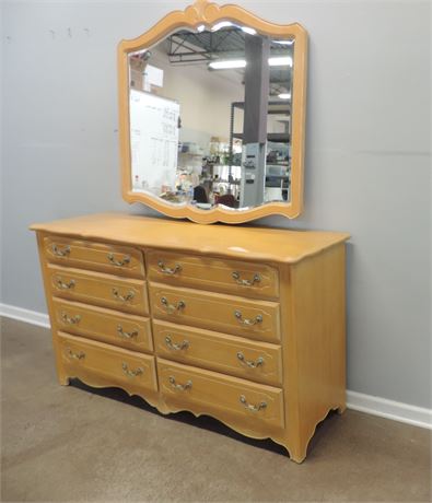 ETHAN ALLEN Solid Wood Dresser / Mirror