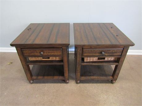 Corrigan Matching End Tables with Basket Storage