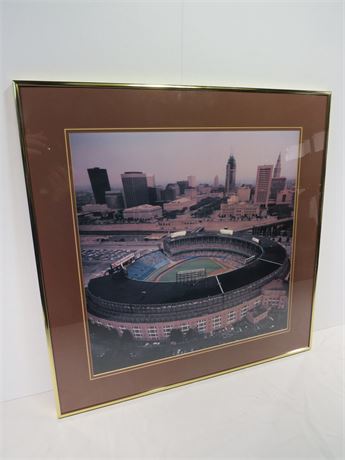 Cleveland Municipal Stadium Indians Aerial Print