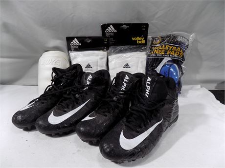 Nike Football Cleats, Volleyball Knee Pads