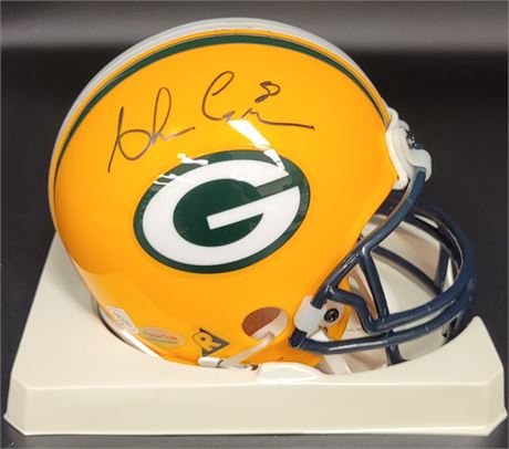 AHMAN GREEN GREEN BAY PACKERS LICENSED AND SIGNED MINI HELMET W/ AUTHENTICATION