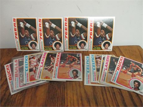 1978-79 Topps Basketball Cards with (4) High Grade Julius Erving #130