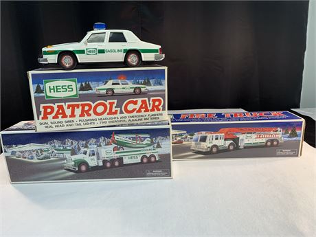 Lot of 3 Collectable HESS Trucks