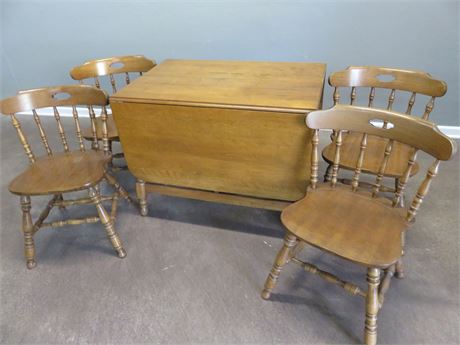 Colonial Drop Leaf Dining Table Set