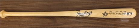 1993 COMMEMORATIVE ALL STAR BASEBALL BAT HOSTED BY THE BALTIMORE ORIOLES