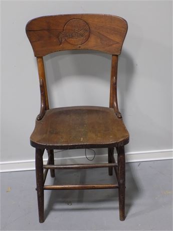 Antique "SCHLITZ BEER" Pub Chair