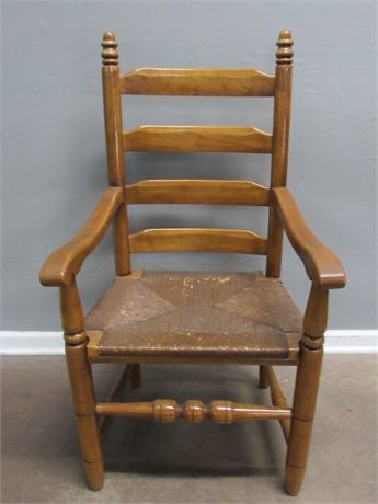 Vintage Ladder-back Rush Seat Chair