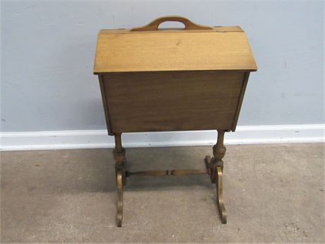Vintage Wood Sewing/Knitting Cabinet/Stand
