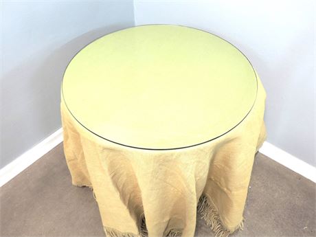Round Glass Top Table / Cover