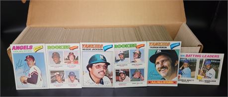 1977 Topps Baseball Complete Set Thurman Munson, Reggie Jackson, Nolan Ryan