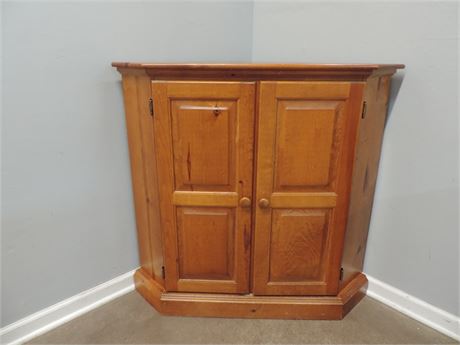Solid Wood Entertainment Corner Cabinet