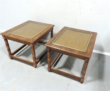 Pair of Rectangular Shaped End Tables