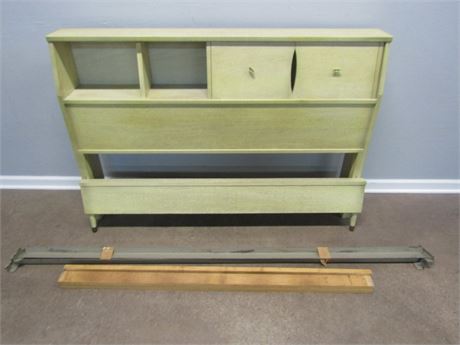 Mid Century Modern Basset Bed Frame with Supports, Full