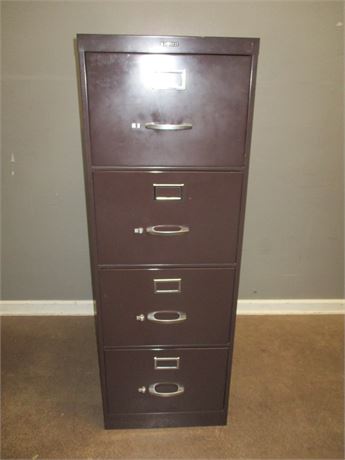 Brown Anderson Hickey 4 Drawer Vertical Legal File Cabinet