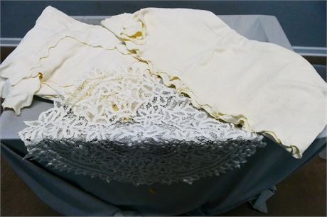BATTENBURG Lace Table Cloth plus Bedspreads