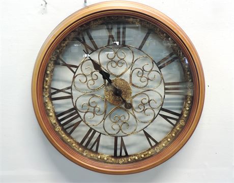 Bronze Style Metal Wall Clock