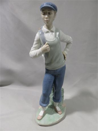 LLADRO Golfer Porcelain Figurine