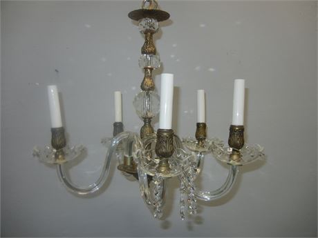 Vintage Crystal Chandelier Light, Candle Light Style