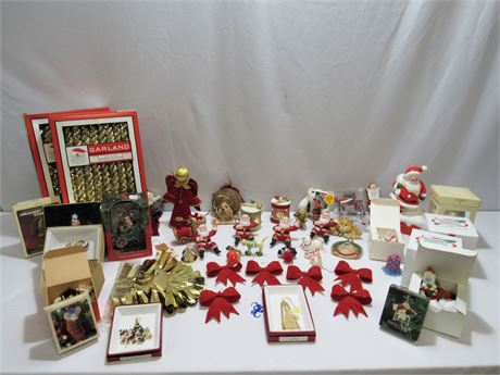 Large Misc. Christmas Decorations/Ornament Lot - 50+ Pieces