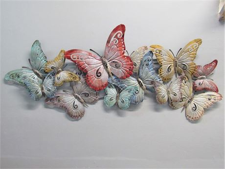 Large Metal Butterfly Wall Art