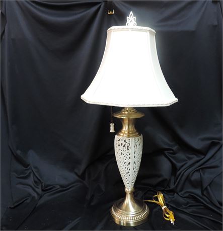 Astounding LENOX Lighting by Quoizel Porcelain Table Lamp