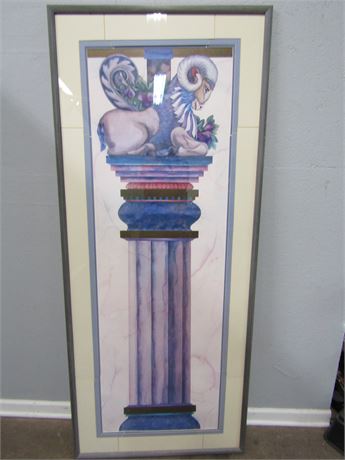 Roman Ram Pillar Print