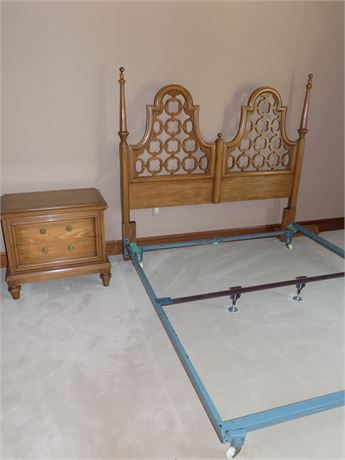 Mount Airy Bed Frame and End Table