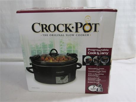 NIB - 7qt. Crock Pot - Programmable Cook and Carry w/ Stoneware Insert