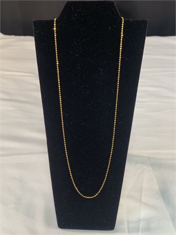14kt Yellow Gold Beaded Necklace