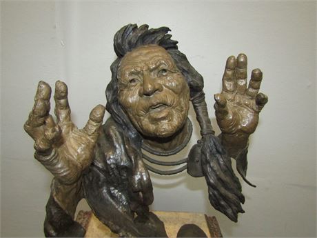 Mark Hopkins Bronze Sculpture "Legend Keeper"