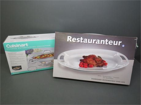 CUISINART Dual Buffet Server / Restauranteur Oval Platter