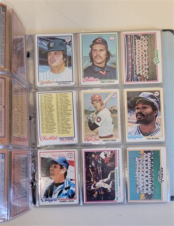 Mid to Late 1970s Early 1980s Topps Baseball Card Collection in Binder