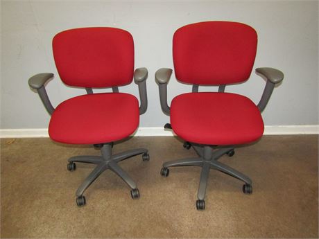 Red Cushioned Office Chairs, New
