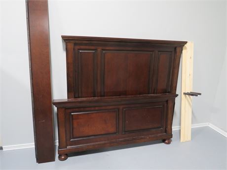 ASHLEY FURNITURE Queen Size Cherry Panel Bed