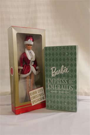 Barbie Empress of Emeralds/Resin Egg & Radio City Christmas Spectacular Rockette