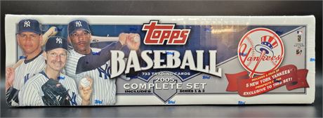 2005 Topps Baseball Factory Sealed Complete Set with Pack of Yankees Cards