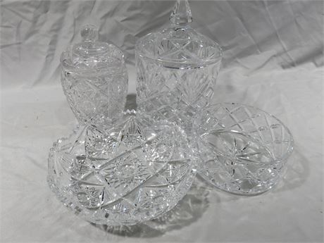 Crystal Candy Dishes Bowls & Jar