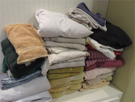 Assorted Bath Towels and Bed Linens