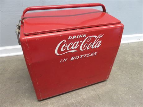 Vintage Coca-Cola Metal Cooler Chest