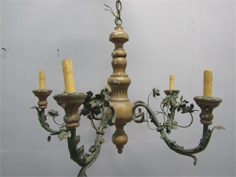 Ceramic Style Hanging Chandelier Light with Antique Color Tones