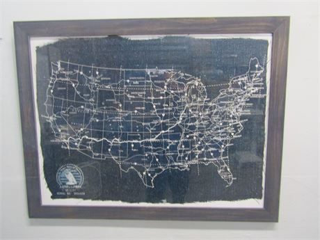 Map of the United States "Land of the Free" Wall Art Print