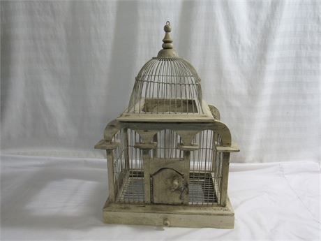 Dome Top Bird Cage - Decorative Vintage Look