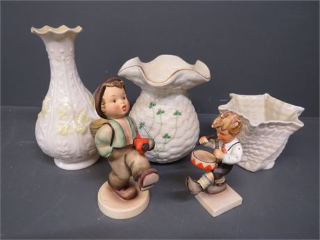 BELLEEK Vases / Hummel Figurines