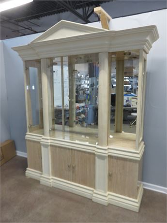 Faux Marble 2-Piece China Hutch
