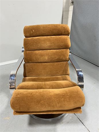 Suede & Chrome Chair
