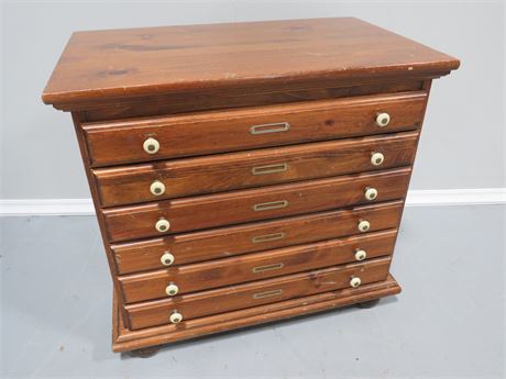 Knotty Pine Map Chest