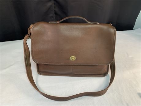 Vintage Coach Large Leather Brown Computer/Brief Case